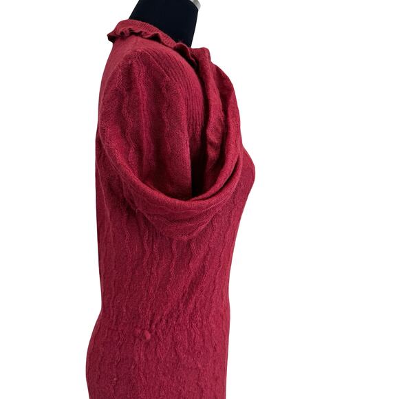 Vintage 1970s Burgundy Knit Midi Dress by C&A – Size 6/42 - Picture 13 of 14